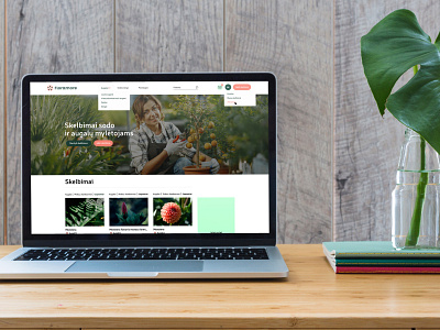 „Floramore“ internetinio portalo dizainas alius branding cechas design floramore levinskas ui uiux web