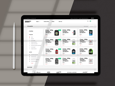 „Produktai sportui“ mobile dizainas alius branding design levinskas sport ui uiux web
