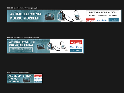 Makita Banner's alius banner ads cechas design levinskas