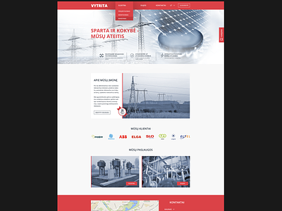 Vytrita web page progress... alius cechas clean design eletricity eletronic gas levinskas page page design red ui uiux web