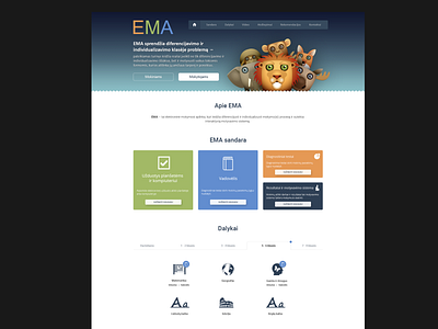 EMA web page progress... alius cechas design levinskas ui uiux