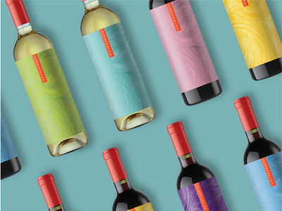 Summerwind Vineyard branding illustration logo design package design packaging typogaphy wine