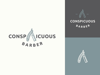 Conspicuous Barber logo barber design logo