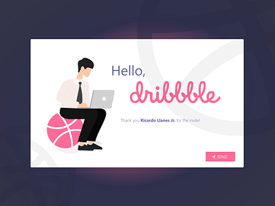 Hello, Dribbble! first shot hello dribbble thanks thankyou web