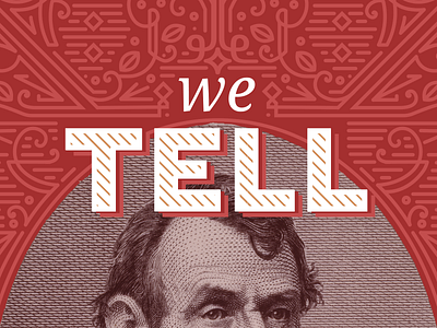 We Tell the Truth (detail) abe lincoln doodle illustration line art typography