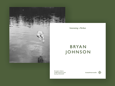 Bryan Johnson Print Promo art direction design graphic design photography print promo