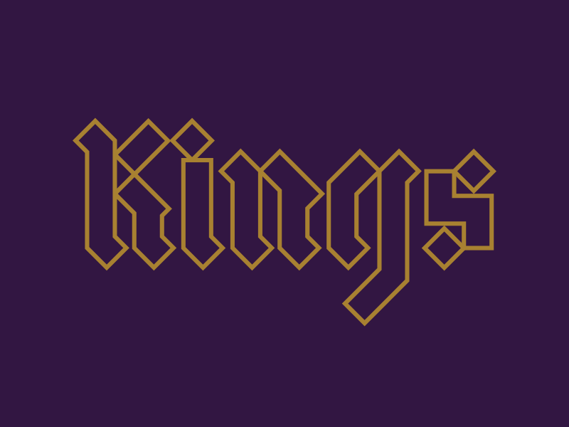 Kings branding color crown gold icon logo logo design logotype numbers palette purple wordmark