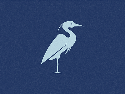 Blue Heron bird design graphic design heron icon illistration