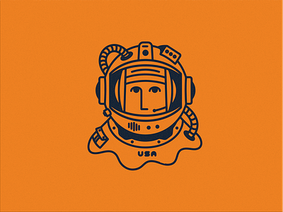 Space Dude astronaut icon illustration outer space space spaceman