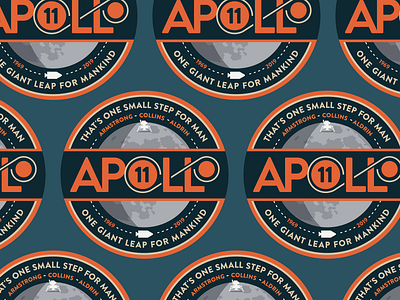 Apollo 11 - 50th Anniversary Stickers adobe illustrator apollo apollo 11 app design designs graphic design illustration logo logotype moon moon landing orange sketchbook sticker stickermule typography vector