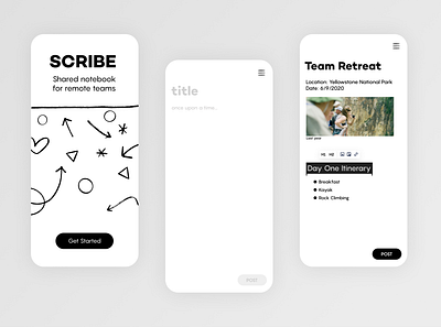 Scribe - Note Taking App mobile mobile ui notes remote team remote work