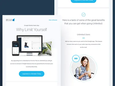 Onsight Mobile Sales App - Newsletter Design branding campaign design email mailer marketing mobile app mobile sales app news newsletter onsight web