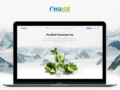 HQ Ice - Website Landing Page ⛄ landing page ui ux web design website