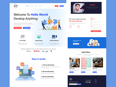 Studio aesthetic design landing page ui ux web design