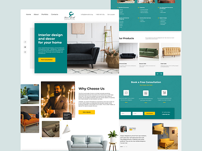 Usdaac interior design landing page saas ui ux