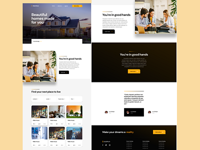 Dreamhouz business landing page real estate startups ui ux web design