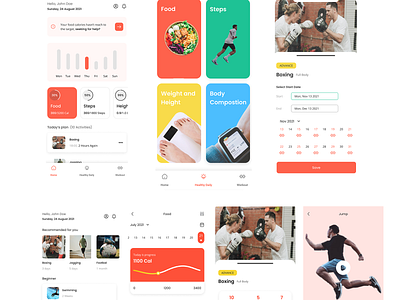 Fitness App android ios mobile app ui ux