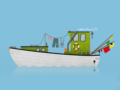 Small boat boat illustration