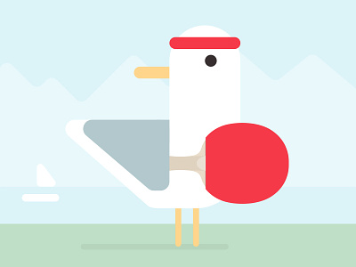Seagull Ponger character pong seagull