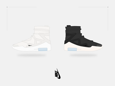 Shoes after effects black and white fear of god hypebeast illustration illustrator nike shoe sneakers