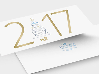 Pôle Habitat - Carte de voeux 2017 2017 gold greetingcard new year eve