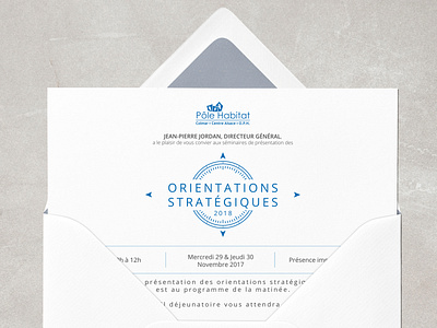 Pôle Habitat - Invitation blue card invitation invitation card orientation