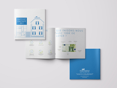 Pôle Habitat - Rapport d'activité activity report book booklet brochure brochure design report report design square