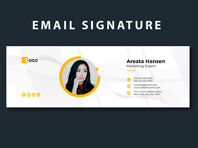 Static email signature email signature graphic design ui