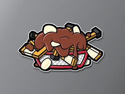 Hockey Poutine Sticker canada hockey poutine