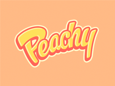 Peachy lettering peach peachy