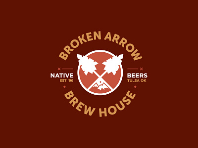 Broken Arrow Brew House arrow beer brand brewery broken graphic design logo vector illustration