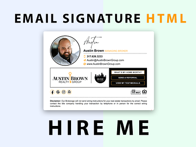 Create Professional Email Signature. e mail signature graphic design ui