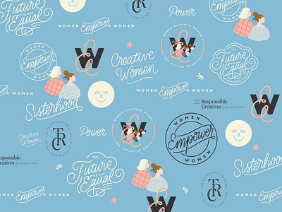 Creative women branding design graphic design illustration lettering logo