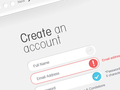 Simply Minimal - Create Account Form Focus clean design menu minimal ui user interface design website