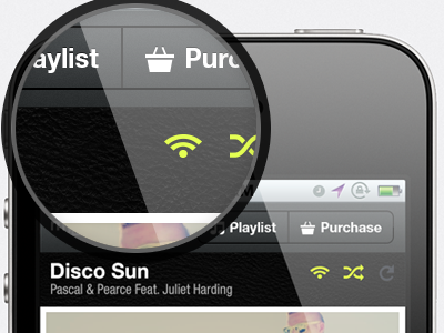 myspace iPhone Concept App Radio & Shuffle icon iphone app ui design user interface