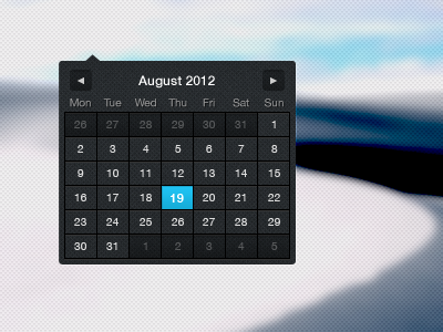 Dark Calendar calendar dark drop down ui