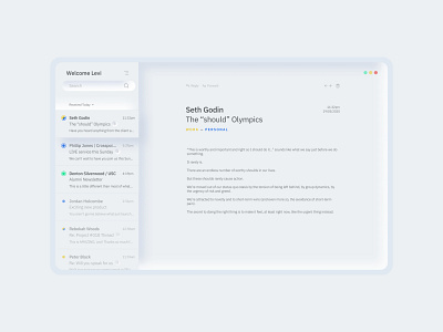 Neumorphic Email Dashboard