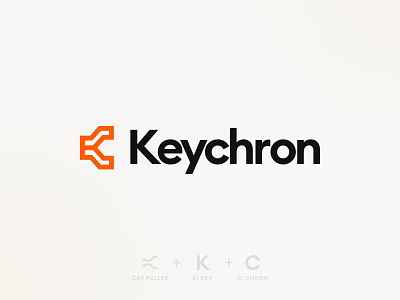 Keychron Logo Concept bold brand branding computer design geometric graphic design industrial keyboard keycap keychron lettermark logo omnitype orange portfolio rigid typography ui ux