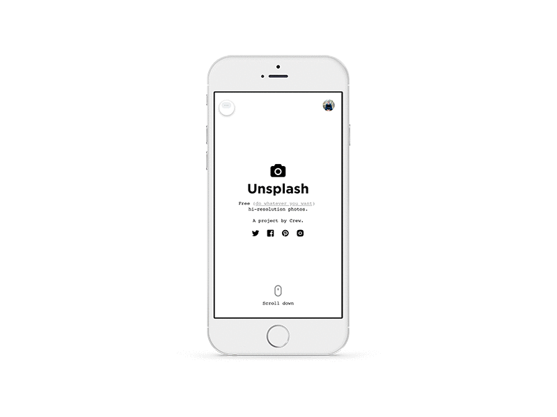 Unsplash UI Redesign crew dribbble facebook instagram invite iphone jones levi ljdezignz twitter unsplash website