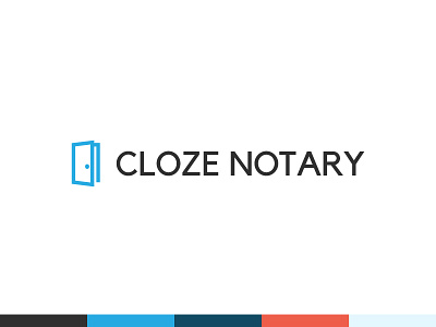 Cloze Notary branding ca california design door graphic logo notary orange revamp