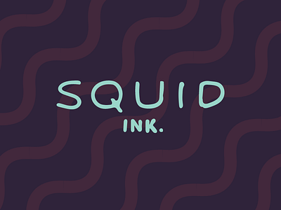 Squid Ink. brand branding design ink logo mark pattern shirt squid t shirt tee word