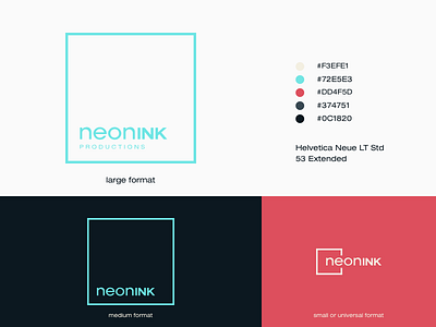 Neon Ink Productions brand branding custom design ink logo neon screen tv type typography