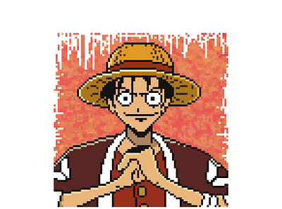 Luffy Time. anime luffy one piece pixel
