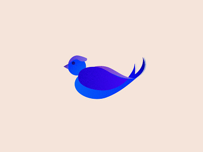 Blue Bird bird blue graphic illustration purple small