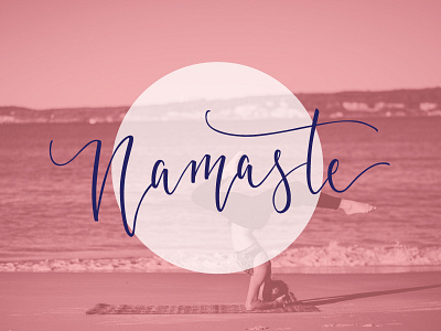 Namaste | International Day of Yoga brush lettering hand lettering personal yoga