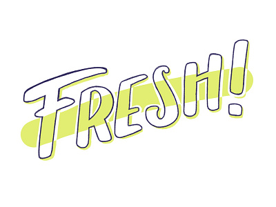 Fresh brush lettering hand drawn type hand lettering typography