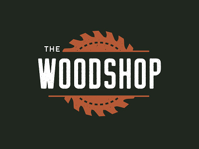The Woodshop bold branding industrial logo sans serif woodworking