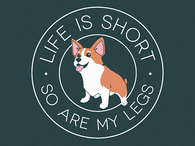 Pet-A-Corgi 2018 badge corgi dog event illustration screen printing screenprinting