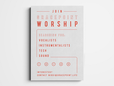 GracePoint Worship christian church church design church marketing ministries ministry postcard typography