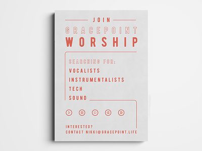 GracePoint Worship christian church church design church marketing ministries ministry postcard typography